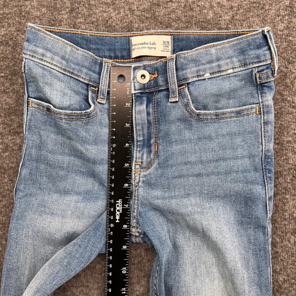 Abercrombie Kids Girls High Rise Jean Legging Medium Wash Blue Size 9/10 Long